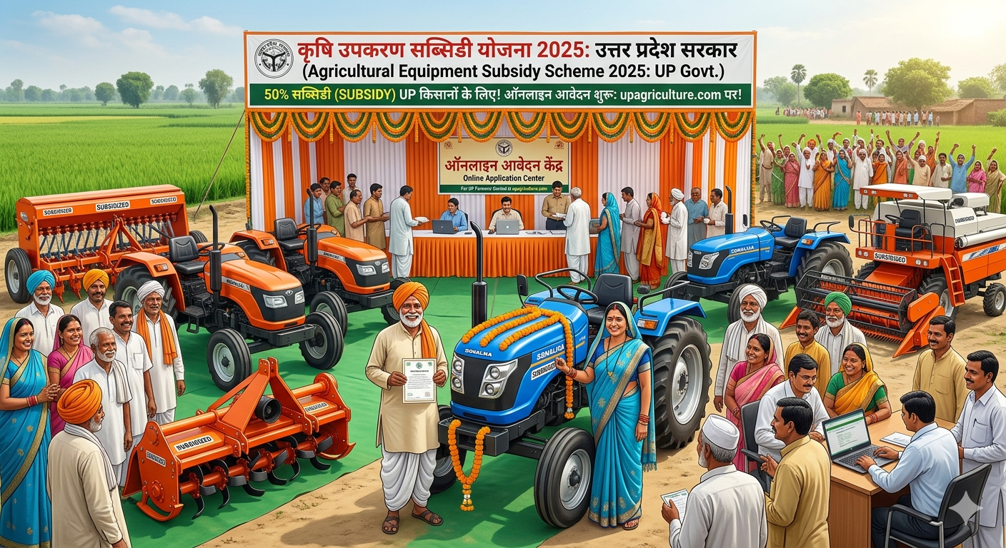 Subsidy Scheme 2025: 50% subsidy to UP farmers, online application started