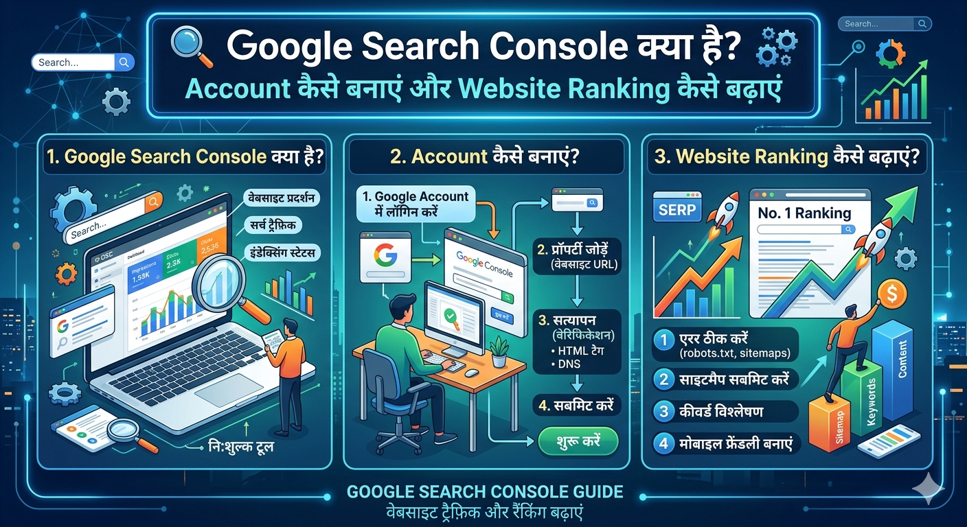 What is Google Search Console? How to create an account and increase website ranking