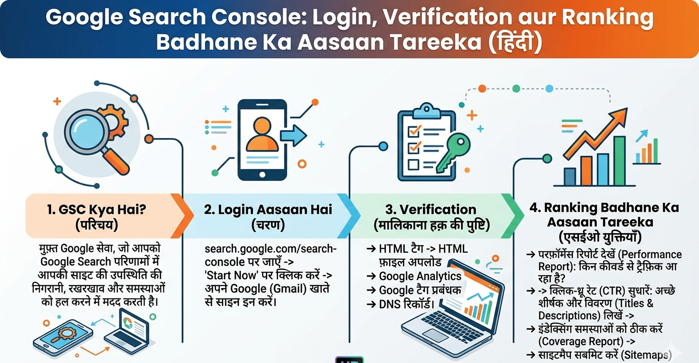 What is Google Search Console? Easy way to increase Login, Verification and Ranking